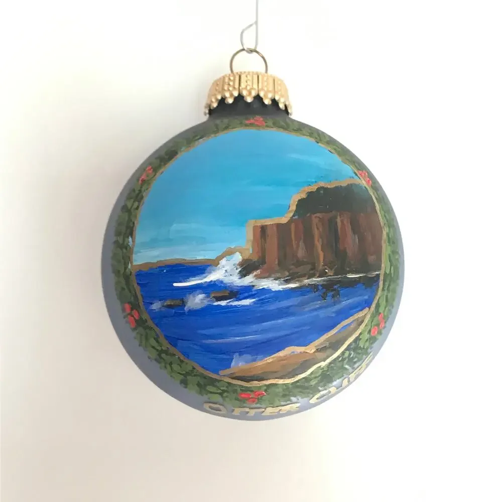 Hand-painted Bar Harbor Maine Christmas Ornament - Otter Cliff